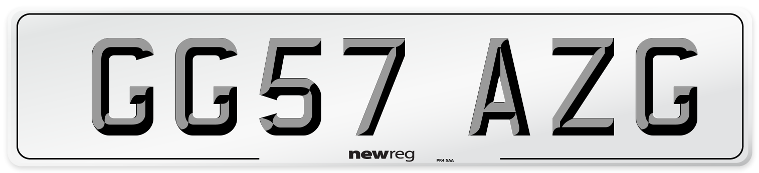 GG57 AZG Number Plate from New Reg